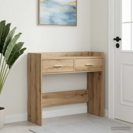 Table console Chêne artisanal 90 x 35 x 80 cm Bois d'ingénierie 629632629632