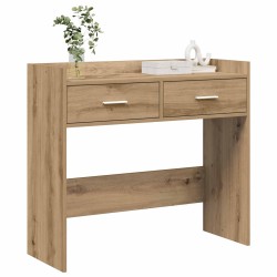 Table console Chêne artisanal 90 x 35 x 80 cm Bois d'ingénierie 629632629632