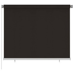 Store roulant d'extérieur 185 (l) x 140 (H) cm marron HDPE 629638629638