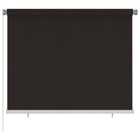 Store roulant d'extérieur 185 (l) x 140 (H) cm marron HDPE 629638629638