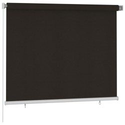 Store roulant d'extérieur 185 (l) x 140 (H) cm marron HDPE 629638629638