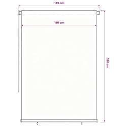 Store roulant d'extérieur 165 (l) x 230 (H) cm bleu HDPE 629639629639