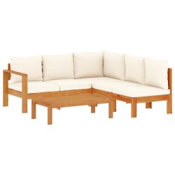 Salon de jardin avec coussins 4 pcs bois d'acacia massif 629640629640