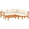 Salon de jardin avec coussins 4 pcs bois d'acacia massif 629640629640