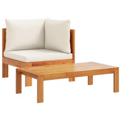Salon de jardin avec coussins 4 pcs bois d'acacia massif 629640629640