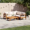 Salon de jardin avec coussins 4 pcs bois d'acacia massif 629641629641