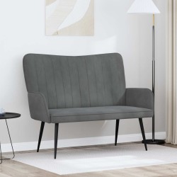 Sofa 2 places Gris foncé 115 x 61 x 87 cm Velours (V) 629650629650