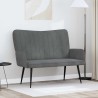 Sofa 2 places Gris foncé 115 x 61 x 87 cm Velours (V) 629650629650