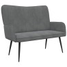 Sofa 2 places Gris foncé 115 x 61 x 87 cm Velours (V) 629650629650