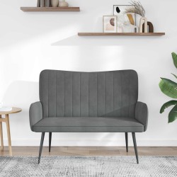 Sofa 2 places Gris foncé 115 x 61 x 87 cm Velours (V) 629650629650