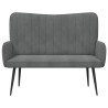 Sofa 2 places Gris foncé 115 x 61 x 87 cm Velours (V) 629650629650