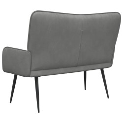 Sofa 2 places Gris foncé 115 x 61 x 87 cm Velours (V) 629650629650