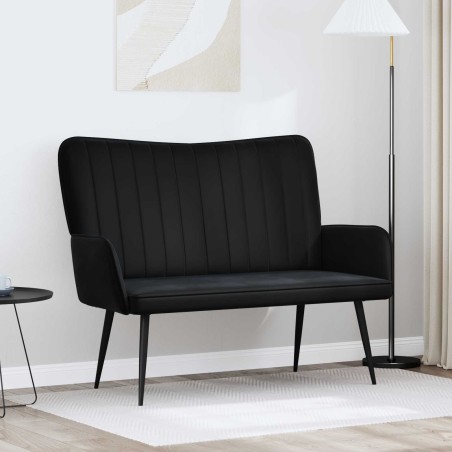 Sofa 2 places Noir 115 x 61 x 87 cm Velours (V) 629651629651