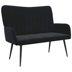 Sofa 2 places Noir 115 x 61 x 87 cm Velours (V) 629651629651