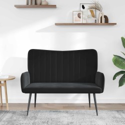 Sofa 2 places Noir 115 x 61 x 87 cm Velours (V) 629651629651