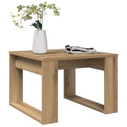Table d'appoint chêne artisanal 50x50x35 cm bois d'ingénierie 629656629656