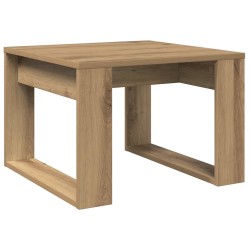 Table d'appoint chêne artisanal 50x50x35 cm bois d'ingénierie 629656629656
