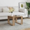 Table d'appoint chêne artisanal 50x50x35 cm bois d'ingénierie 629656629656