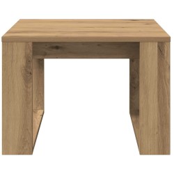 Table d'appoint chêne artisanal 50x50x35 cm bois d'ingénierie 629656629656
