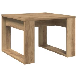 Table d'appoint chêne artisanal 50x50x35 cm bois d'ingénierie 629656629656