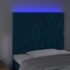Tête de lit à LED Bleu foncé 100x7x118/128 cm Velours 629661629661