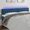 Tête de lit à LED Bleu foncé 200x7x78/88 cm Velours 629662629662