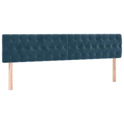 Tête de lit à LED Bleu foncé 200x7x78/88 cm Velours 629662629662