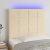 Tête de lit à LED Crème 100x5x118/128 cm Tissu 629663629663