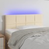 Tête de lit à LED Crème 100x5x78/88 cm Tissu 629664629664