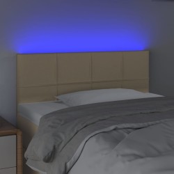 Tête de lit à LED Crème 100x5x78/88 cm Tissu 629664629664