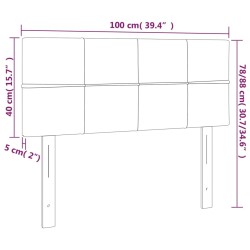 Tête de lit à LED Crème 100x5x78/88 cm Tissu 629664629664