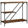 Table console chêne fumé 88,5x30x75 cm bois d'ingénierie 629666629666