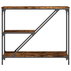 Table console chêne fumé 88,5x30x75 cm bois d'ingénierie 629666629666