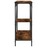 Table console chêne fumé 88,5x30x75 cm bois d'ingénierie 629666629666