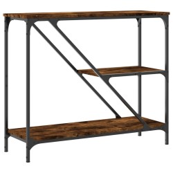 Table console chêne fumé 88,5x30x75 cm bois d'ingénierie 629666629666