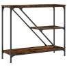Table console chêne fumé 88,5x30x75 cm bois d'ingénierie 629666629666