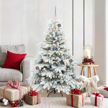 Sapin de Noël artificiel avec 150 LED Blanc 150 cm PE et PVC 629673629673