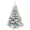 Sapin de Noël artificiel avec 150 LED Blanc 150 cm PE et PVC 629673629673