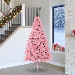 Sapin de Noël artificiel pré-éclairé Rose 240 cm PVC 629676629676