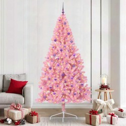 Sapin de Noël artificiel pré-éclairé Rose 240 cm PVC 629677629677