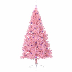 Sapin de Noël artificiel pré-éclairé Rose 240 cm PVC 629677629677
