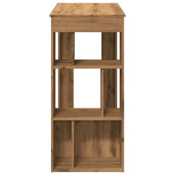 Table de bar avec étagères chêne artisanal bois d'ingénierie 629681629681