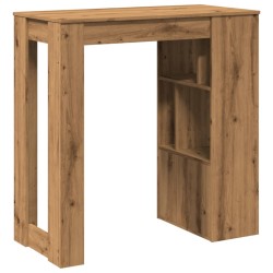 Table de bar avec étagères chêne artisanal bois d'ingénierie 629681629681