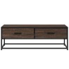 Table basse chêne marron 100x50x35cm bois d'ingénierie et métal 629682629682