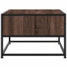 Table basse chêne marron 100x50x35cm bois d'ingénierie et métal 629682629682
