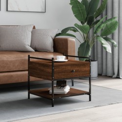 Table basse chêne marron 50x50x50 cm bois d'ingénierie 629683629683