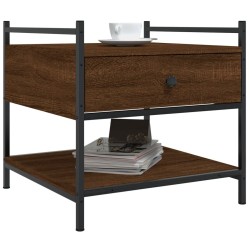 Table basse chêne marron 50x50x50 cm bois d'ingénierie 629683629683
