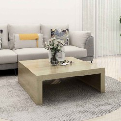 Table basse Chêne sonoma 100x100x35 cm Bois d'ingénierie 629685629685