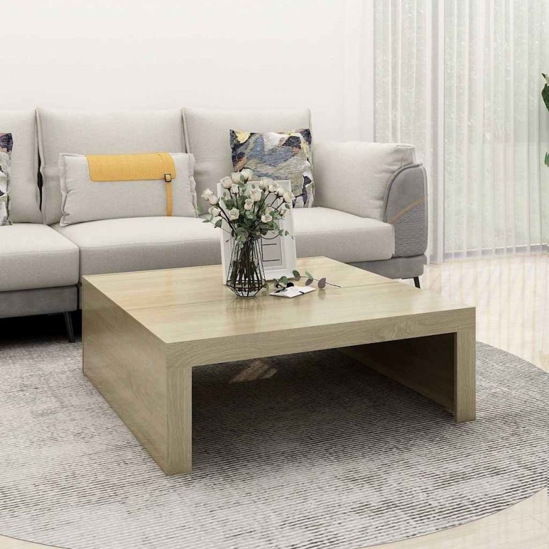 Table basse Chêne sonoma 100x100x35 cm Bois d'ingénierie 629685629685
