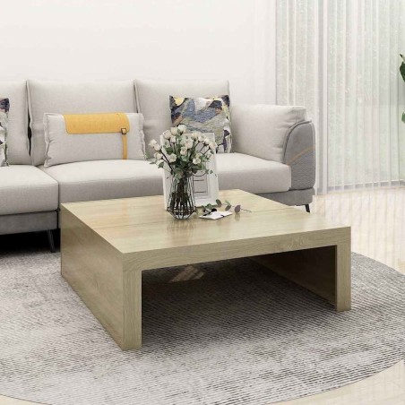 Table basse Chêne sonoma 100x100x35 cm Bois d'ingénierie 629685629685
